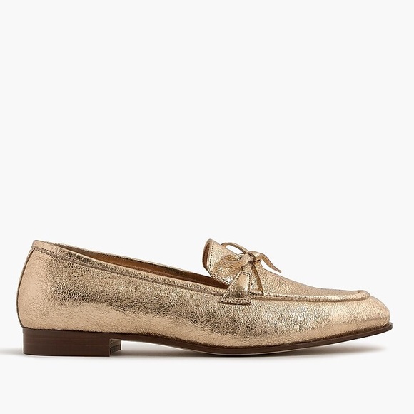 J. Crew Academy Loafer in Metallic Gold #H1872 - Picture 3 of 8